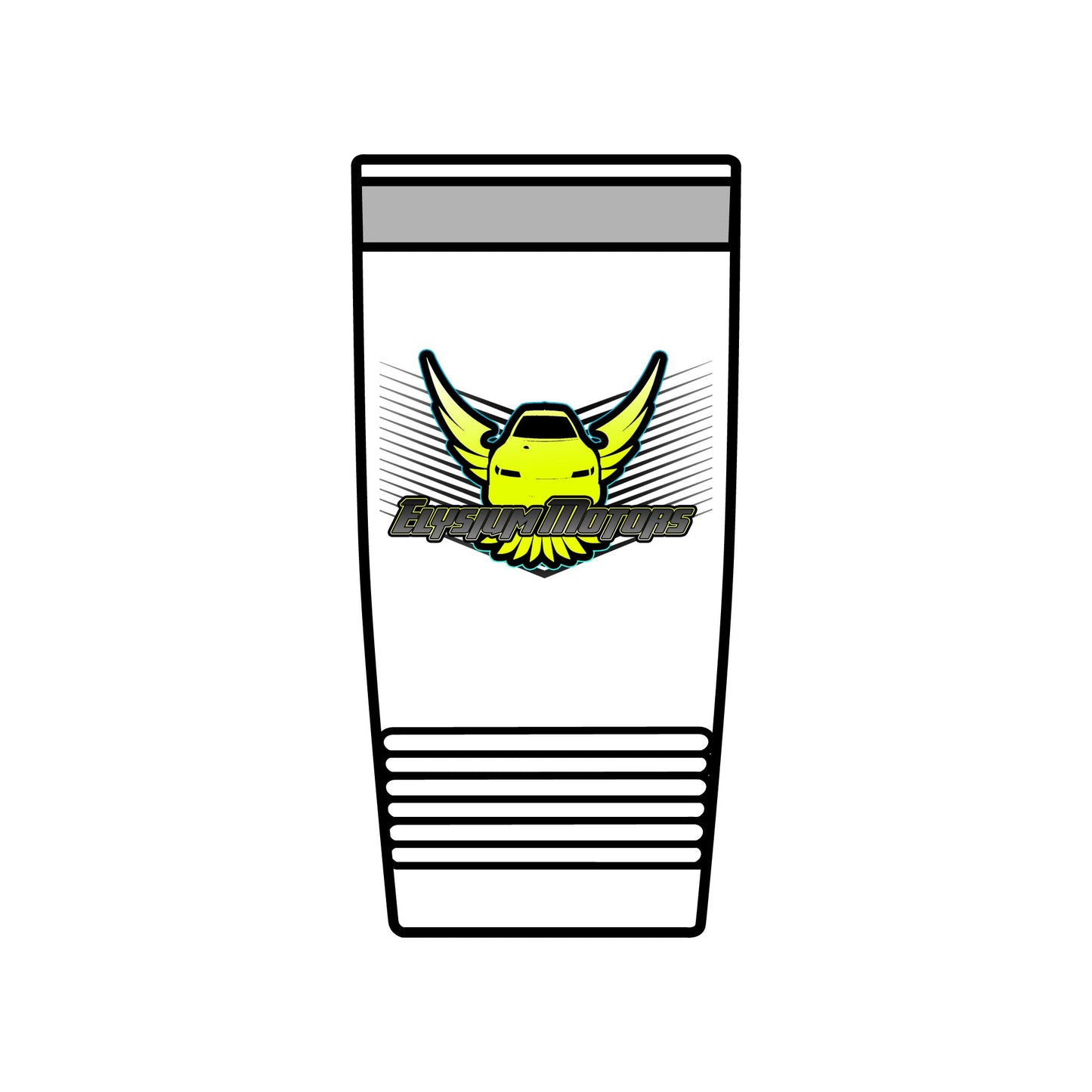 Insulated 20oz Tumbler with Winged Car Design - Perfect for Car Enthusiasts
