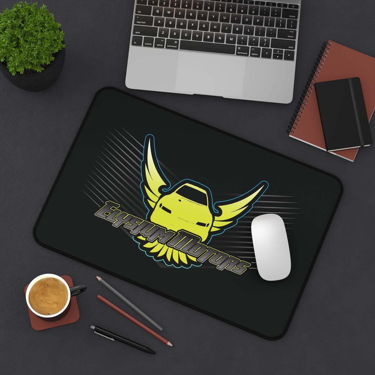 Elysium Motors Desk Mat, Automotive Mouse Pad